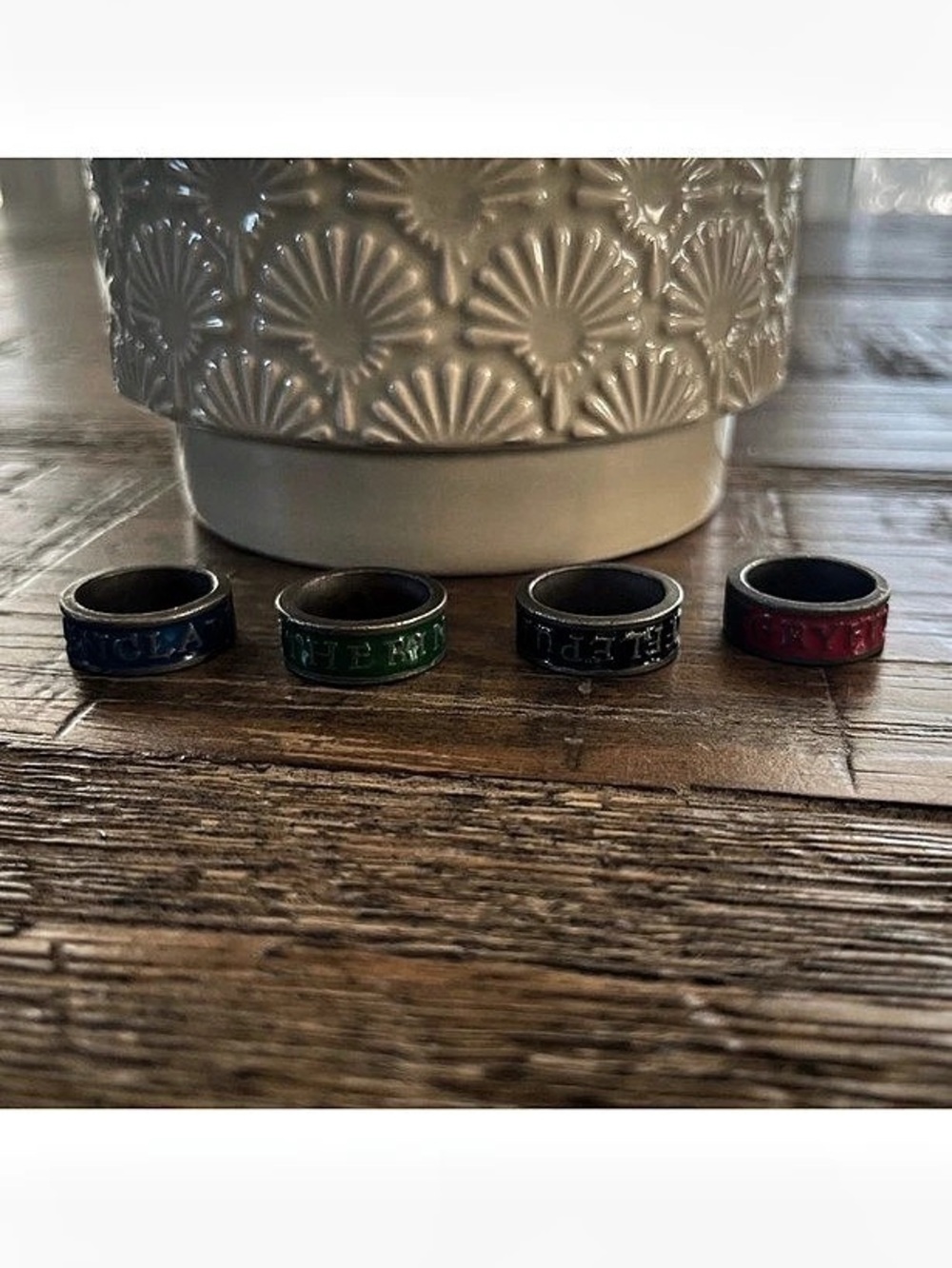 Vintage Collectors' 2000 Harry Potter Warner Bros Complete Ring Set